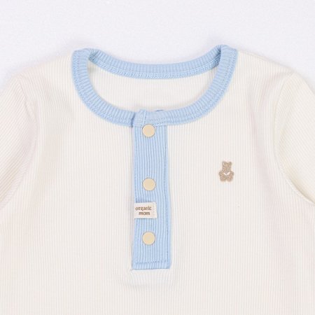 밀키블럭면모달긴소바디수트 