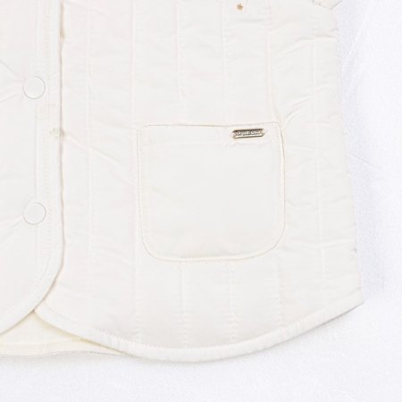 크리미플라워자수패딩베스트 