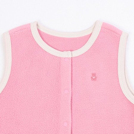 핑크포근플리스조끼