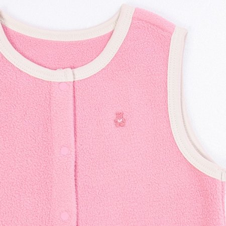 핑크포근플리스조끼