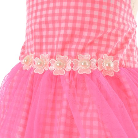 네온체크원피스