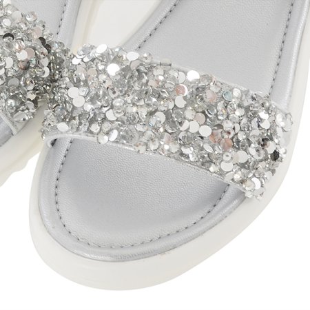 스팽글큐빅통굽샌들