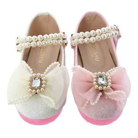 보니슈진주리본LED구두