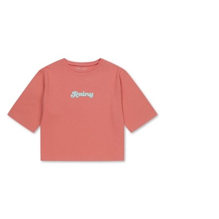 탑텐키즈 여아싱글7부레터링티셔츠