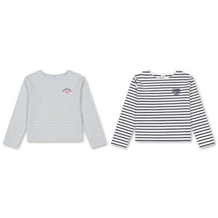 탑텐키즈 여아 베이직 스트라이프 9부티