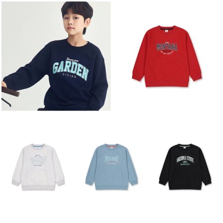  더블니트 레터링 스웨트셔츠 