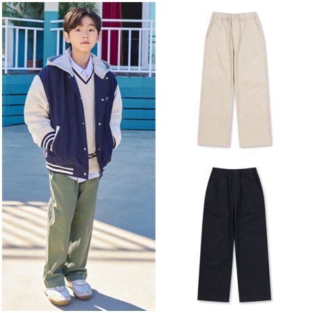 공용 코튼스판 스트레이트 치노 팬츠