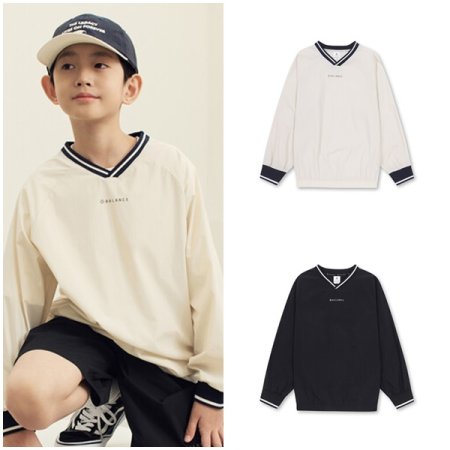 남아 밸런스 요꼬 배색 우븐 스웨트