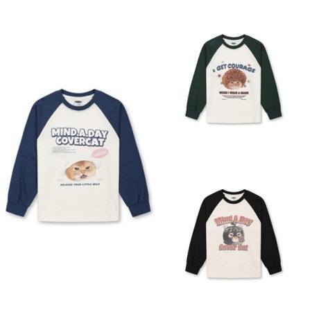 공용 라글란 티셔츠 커버캣 패밀리