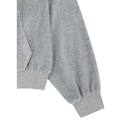 여아 벨로아 크롭 후드집업