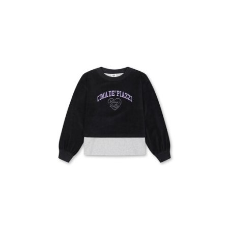 여아 벨로아 레이어드 스웨트셔츠 