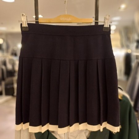 플리츠 스웨터 스커트