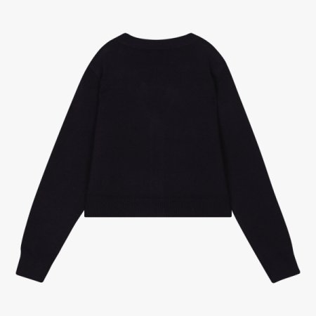 크롭 아가일 가디건