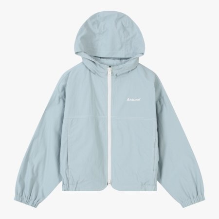 크롭 나일론 웜업 점퍼