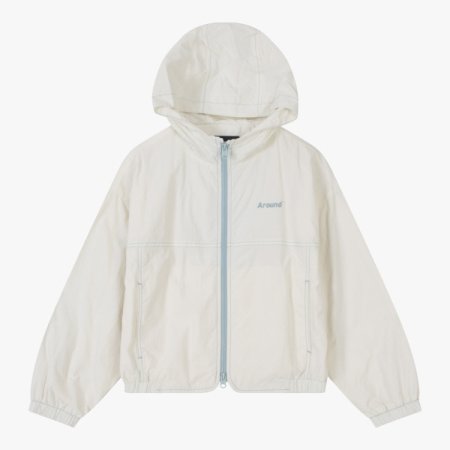 크롭 나일론 웜업 점퍼