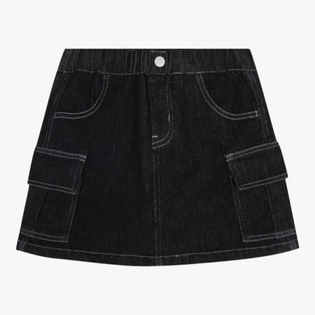 데님 카고 포켓 스커트 