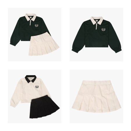 분또 에리 스커트 세트 2PCS 세트