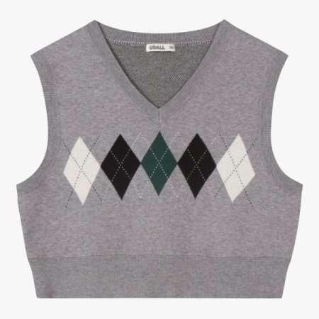 하이틴 아가일 조끼