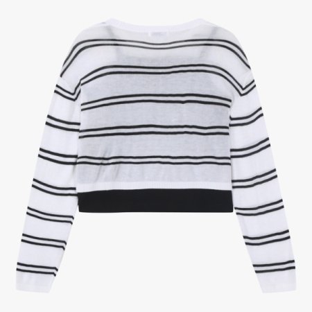 GIRLS보더 스트라이프 린넨 스웨트