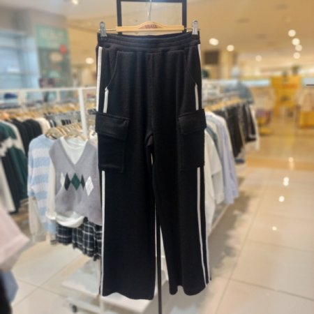 GIRLS골지테이핑카고 트레이닝 팬츠