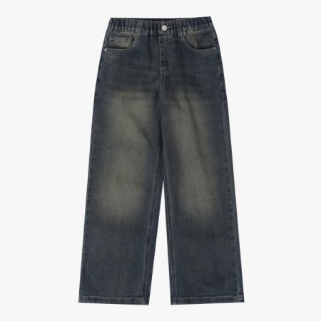 릴렉스 핏 워싱 밴딩 데님바지