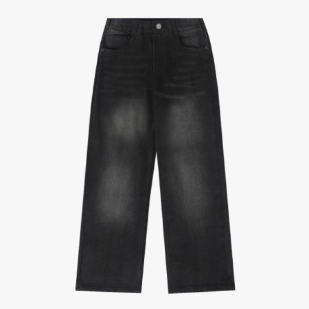 릴렉스 핏 워싱 밴딩 데님바지