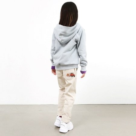 키즈 기본 로고 후드 집업 민트