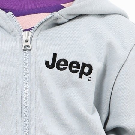 키즈 기본 로고 후드 집업 민트