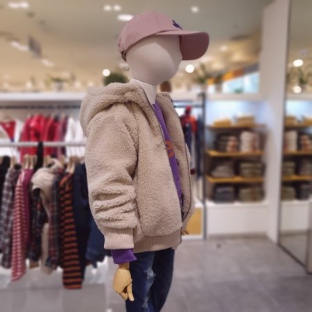 키즈 뽀글이 후드 집업