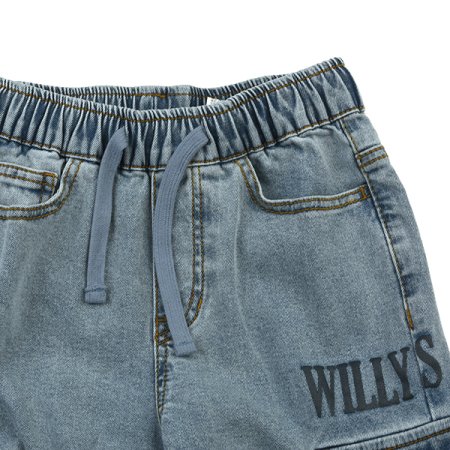 키즈 후다포켓 RIB 조거데님팬츠