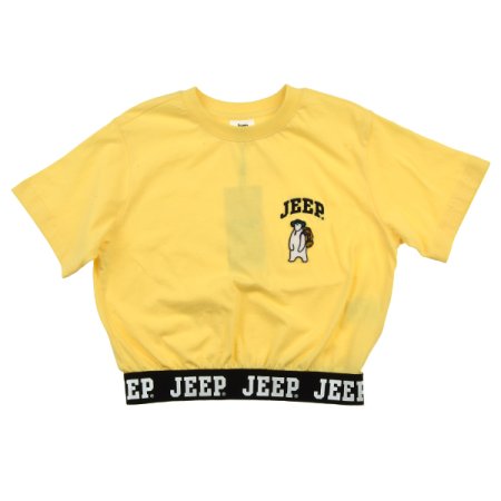 곰와펜 이밴드 크롭 반팔티