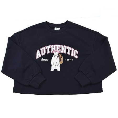 여아 어센틱 셋업 크롭 맨투맨