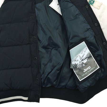 나글란 배색 다운 항공점퍼