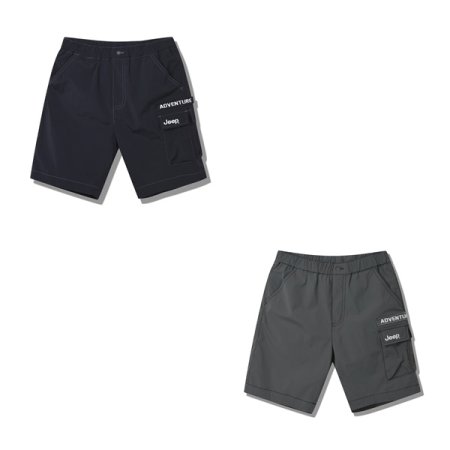 지프키즈 배색 스티치 셋업 반바지