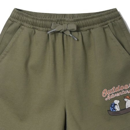 지프키즈 여아 곰프린트 셋업 5부팬츠