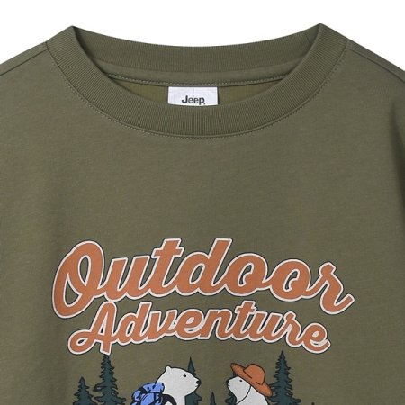 여아 곰프린트 셋업 반팔티