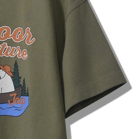 여아 곰프린트 셋업 반팔티