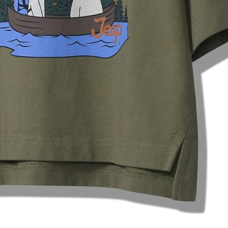 여아 곰프린트 셋업 반팔티