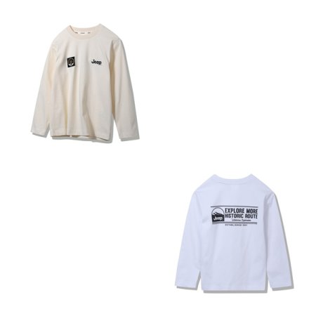 지프 나침판 긴팔 싱글 티셔츠