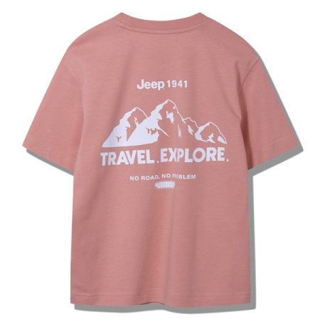 등판 산프린트 반팔티셔츠