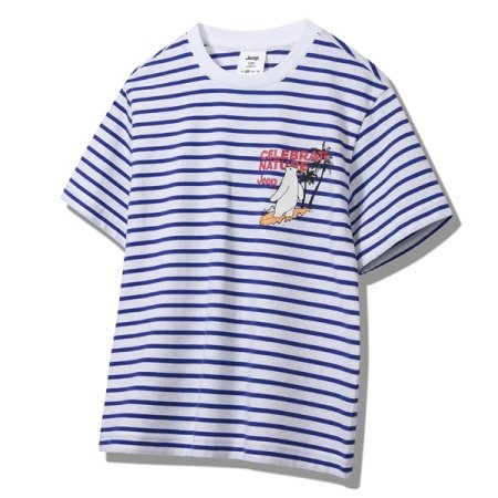 지프 서핑베어 스트라이프 반팔티