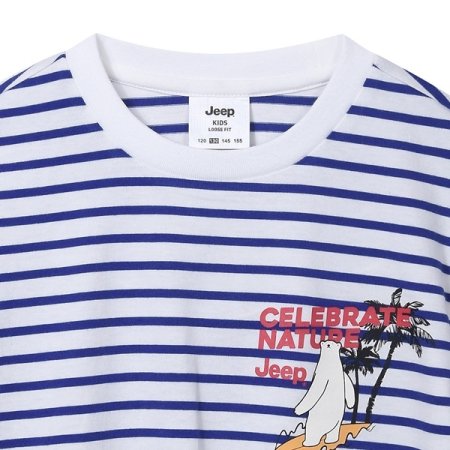 지프 서핑베어 스트라이프 반팔티