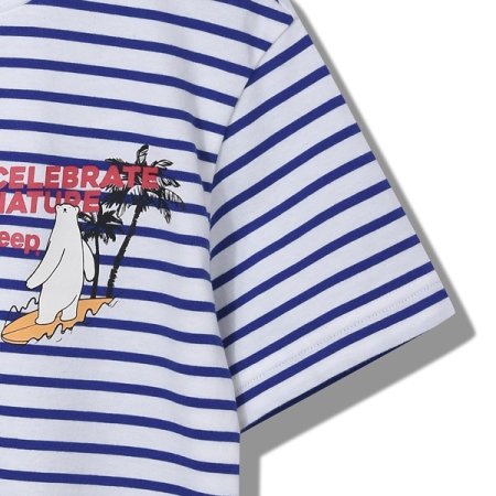 지프 서핑베어 스트라이프 반팔티