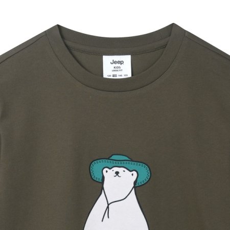 곰 프린트 반팔티