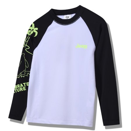 지프키즈 배색 나글란 래쉬가드 티셔츠