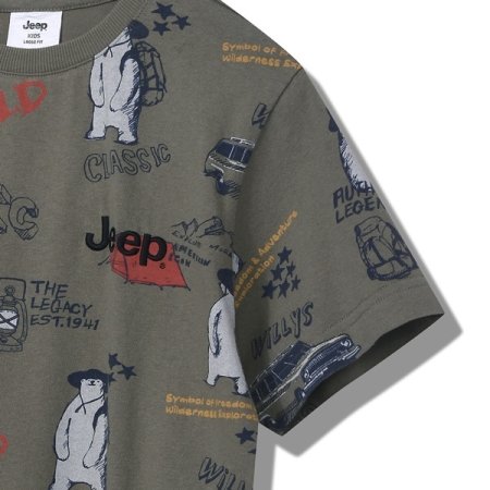 지프키즈 캠핑베어 반팔