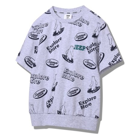 전판 싱글 반팔 맨투맨