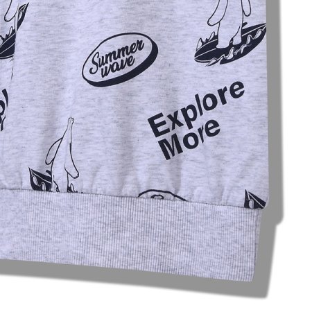 전판 싱글 반팔 맨투맨