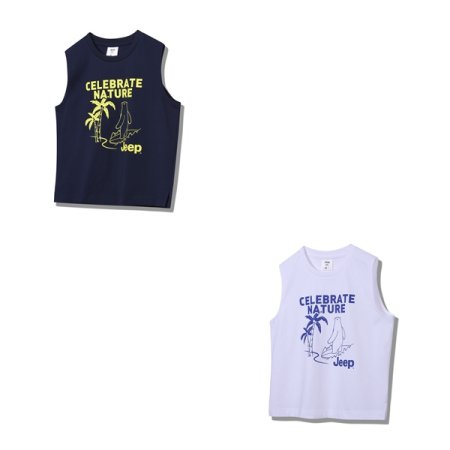 지프키즈 곰프린트 나시