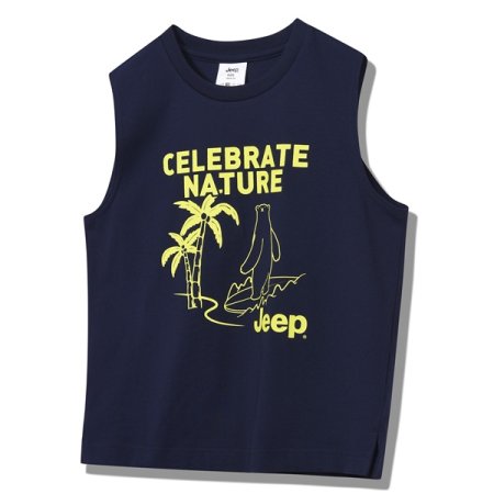 지프키즈 곰프린트 나시